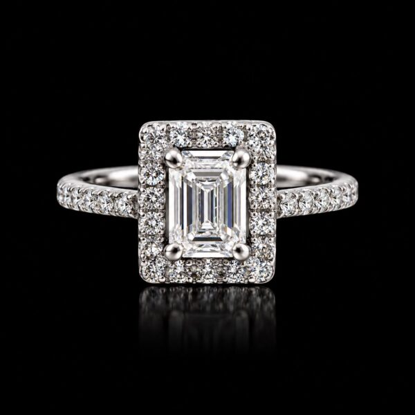 1.4ct Diamond Engagement Ring in 18k white gold by shafaq habib at best online prices in Pakistan