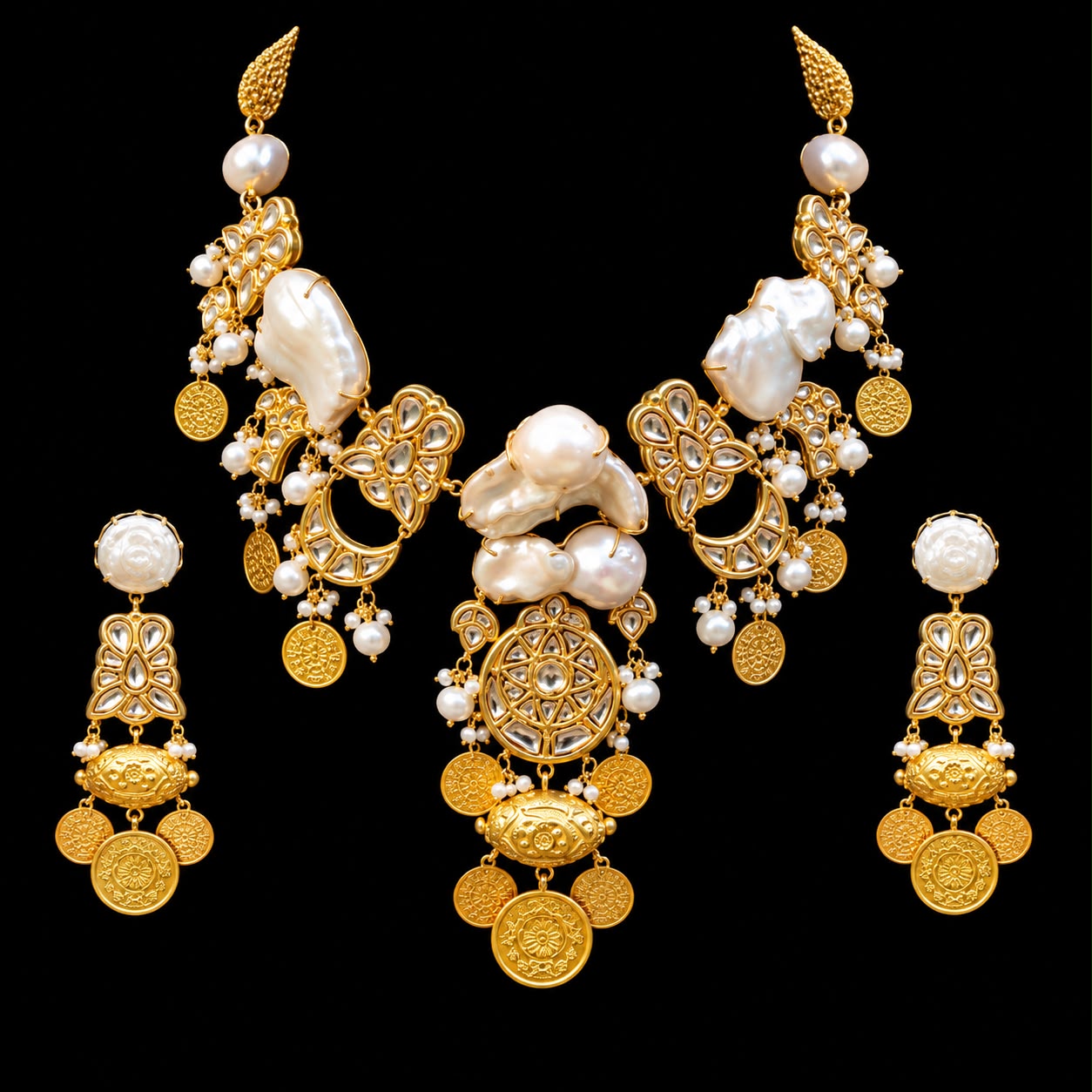 White Biwa Pearls